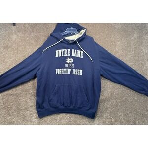 Notre Dame Fighting‎ Irish Hoodie Sweatshirt Blue Size XXL Vintage